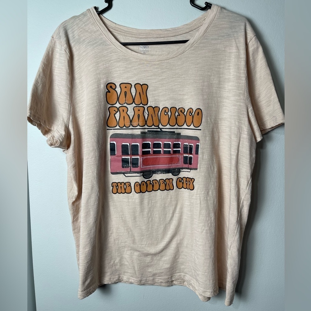 Cato Women's Short Sleeve Distressed Tee
